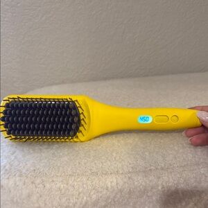 Drybar Brush Crush Yellow Heated Styling Straightening Hair Brush